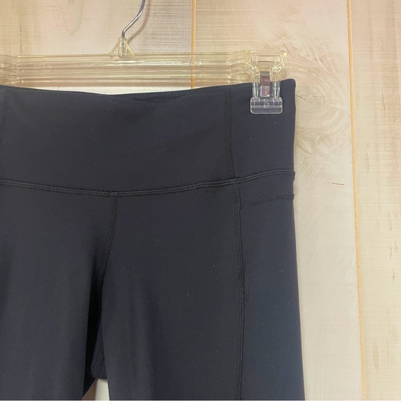 Athleta Black Yoga Textured Pants Stripe Sz XS - Picture 7 of 8